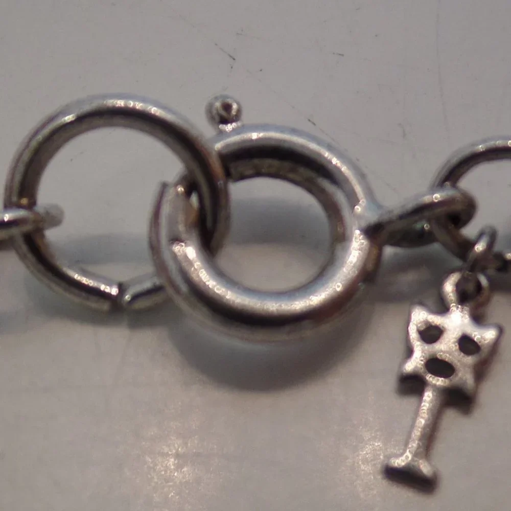 Silvertone Large Link 34" Necklace Double Wrap - Picture 11 of 12
